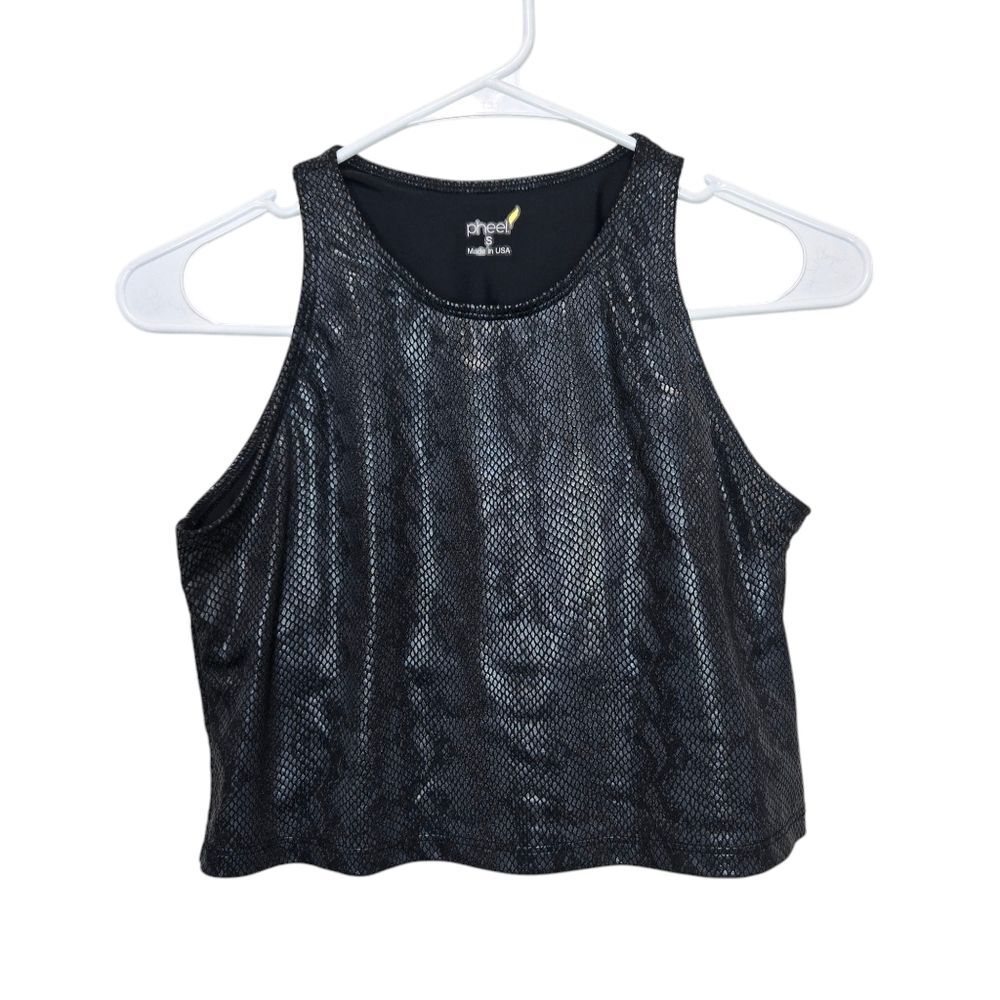 Pheel Athletics Black Metallic Tank Top